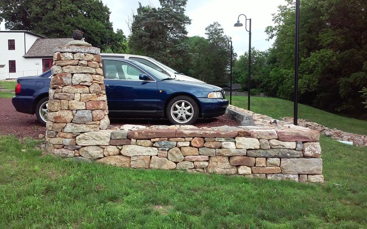 Solid stone wall