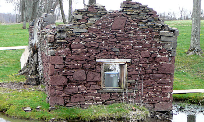Stone springhouse renovation